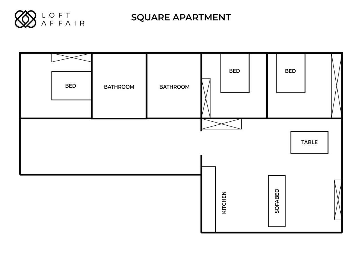 Square Apartment - Loftaffair Cracovia Exterior foto